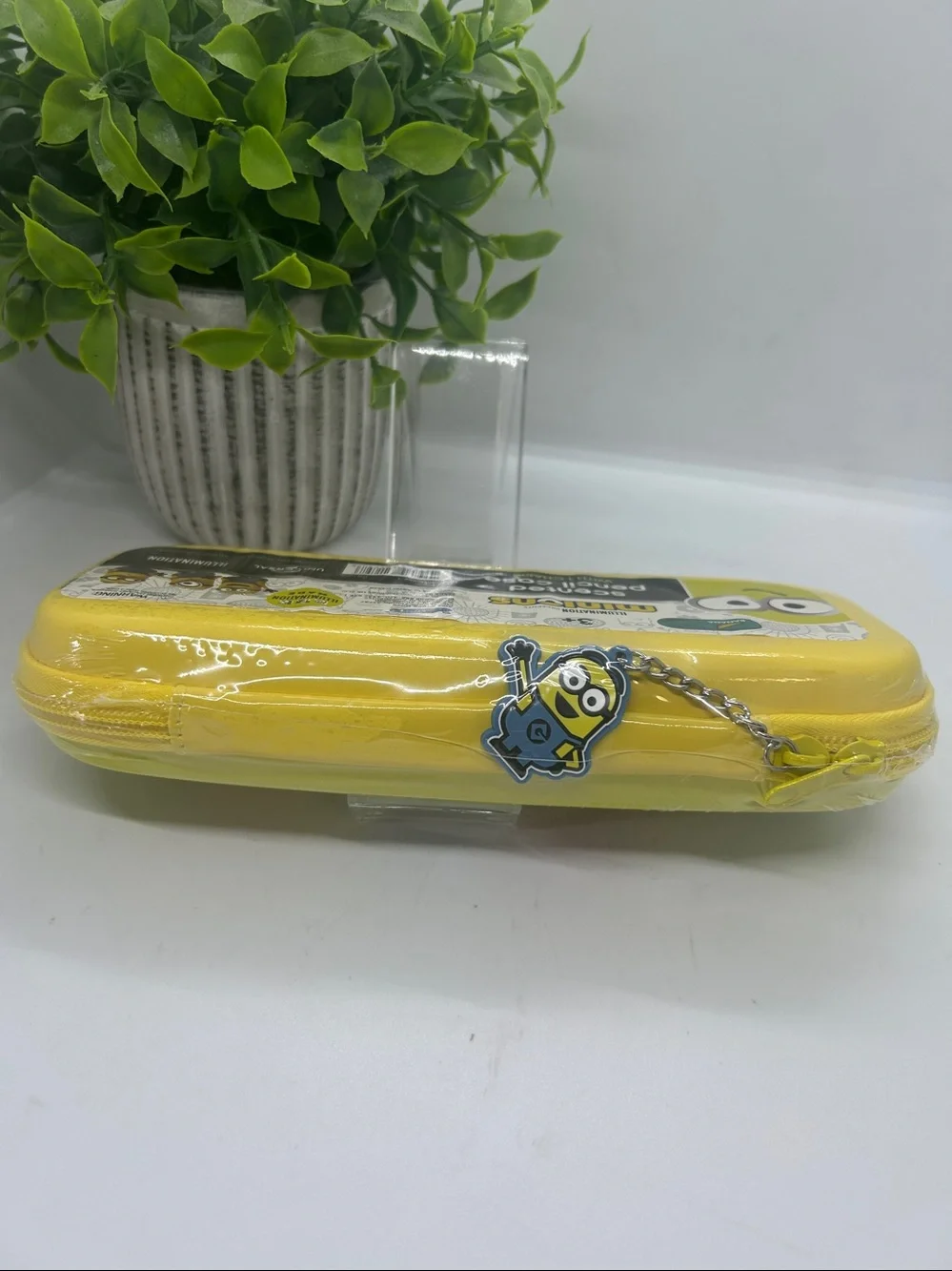 Yellow Minions character zippered pencil case graphics of various Minions.NWT